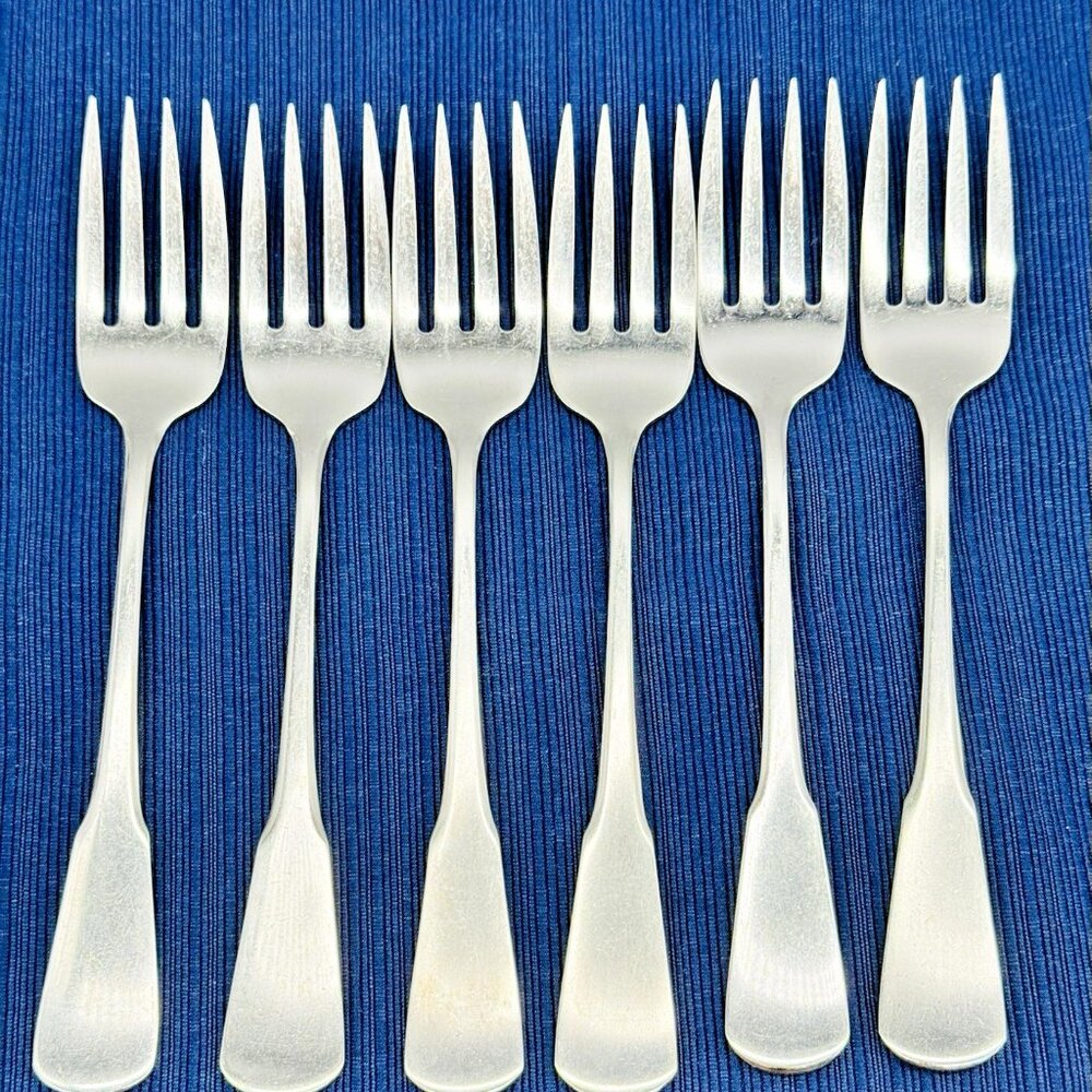 Oneida Colonial Boston‎ Minute Man Stainless Salad Fork 6.75 inch Lot of 6
